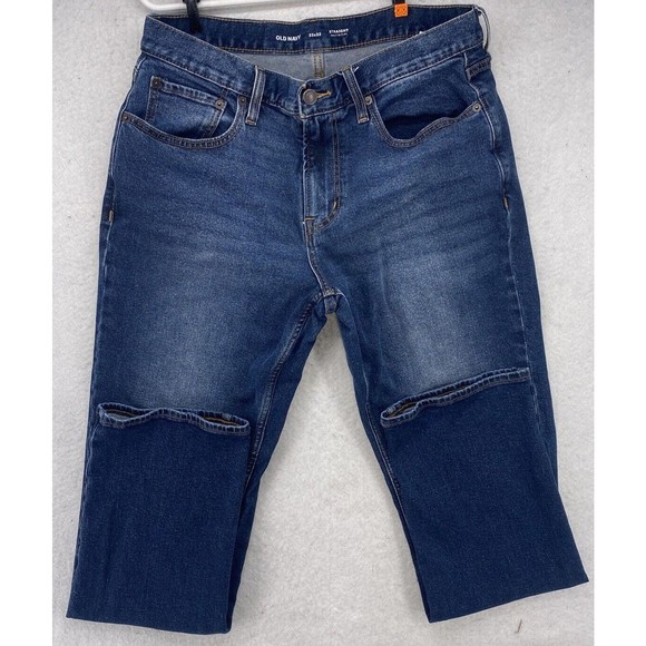 Old Navy Jeans Mens Size 32x32 Blue Denim Classic Straight Built In Flex Pants - Picture 6 of 10